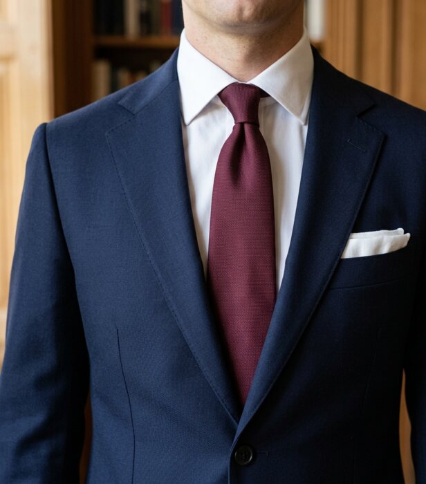 A finely finished Super 150 wool suit jacket